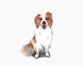 Mini Custom Watercolor Pet Portrait, Dog Portraits from Photos,Dog Portraits From Photos, Pet Painting, Custom Tiny Paintings, Hand Painted