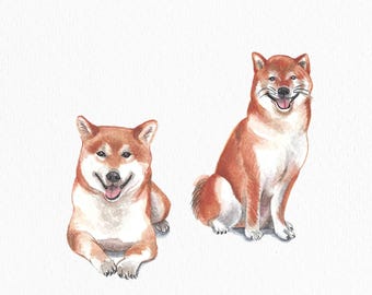 Mini Custom Watercolor Pet Portrait, Dog Portraits from Photos,Dog Portraits From Photos, Pet Painting, Custom Tiny Paintings, Hand Painted