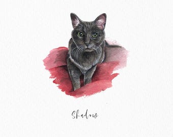 Mini Custom Watercolor Pet Portrait, Dog Portraits from Photos,Dog Portraits From Photos, Pet Painting, Custom Tiny Paintings, Hand Painted