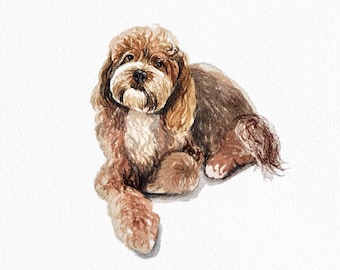 Mini Custom Watercolor Pet Portrait, Dog Portraits from Photos,Dog Portraits From Photos, Pet Painting, Custom Tiny Paintings, Miniature