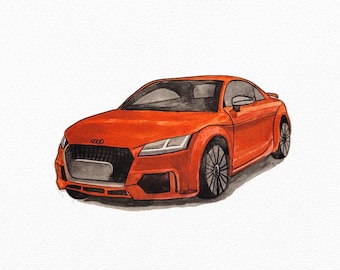 Car Painting From Photo, Car Paintings, Car Drawing from Photo, Custom Watercolor Portrait,Personalized Gift for Boyfriend, Gift for Him