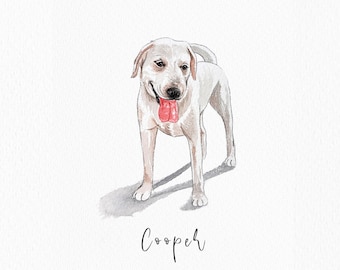 Mini Custom Watercolor Pet Portrait, Dog Portraits from Photos,Dog Portraits From Photos, Pet Painting, Custom Tiny Paintings, Miniature
