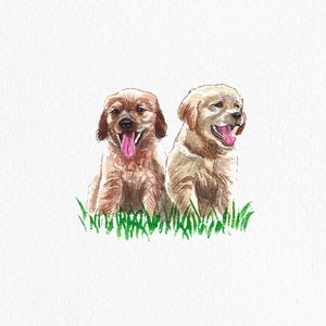 Mini Custom Watercolor Pet Portrait, Dog Portraits from Photos,Dog Portraits From Photos, Pet Painting, Custom Tiny Paintings, Miniature