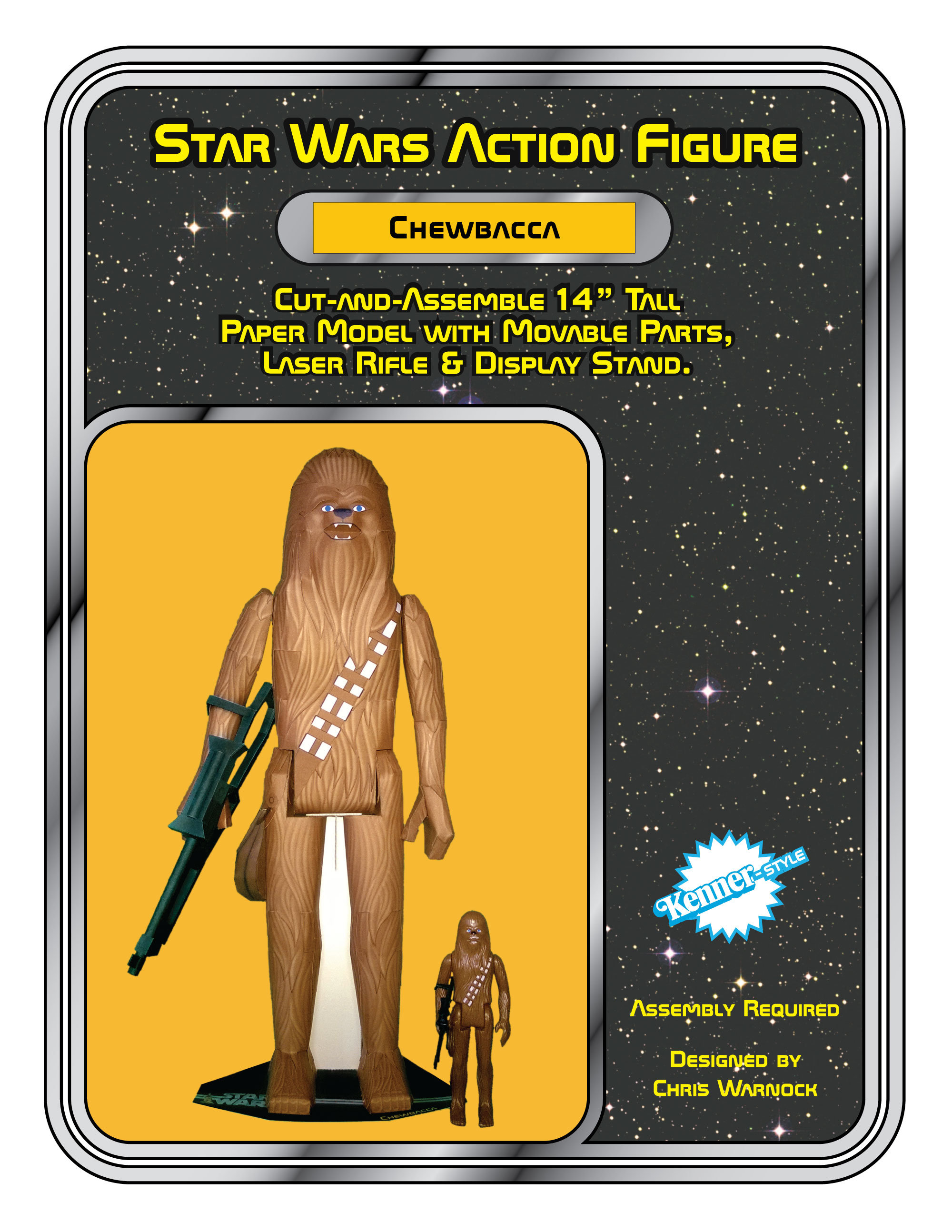STAR WARS Papercraft Pdf File Instant Download. 1977 Retro Kenner-style ...
