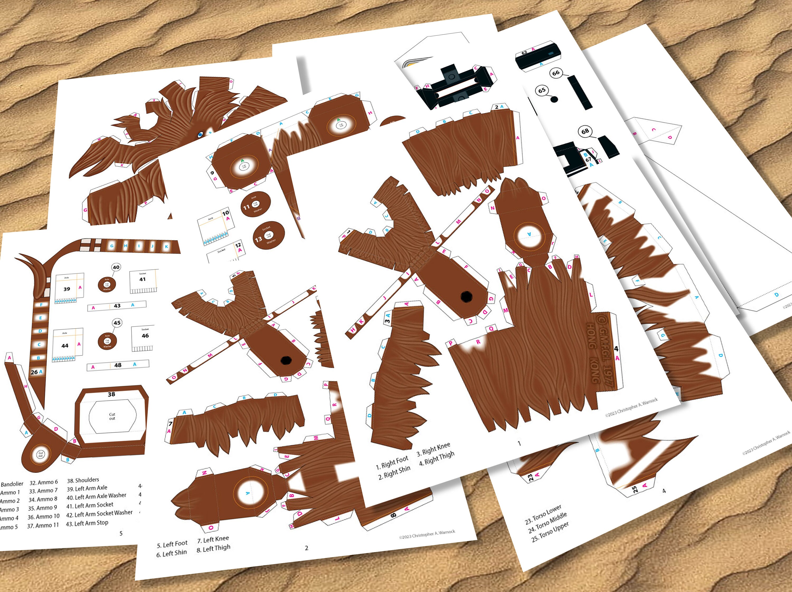 STAR WARS Papercraft Pdf File Instant Download. 1977 Retro Kenner-style ...