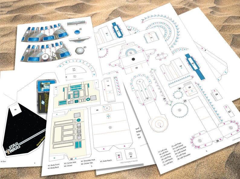 STAR WARS Papercraft Pdf File Instant Download. 1977 Retro Kenner-style ...