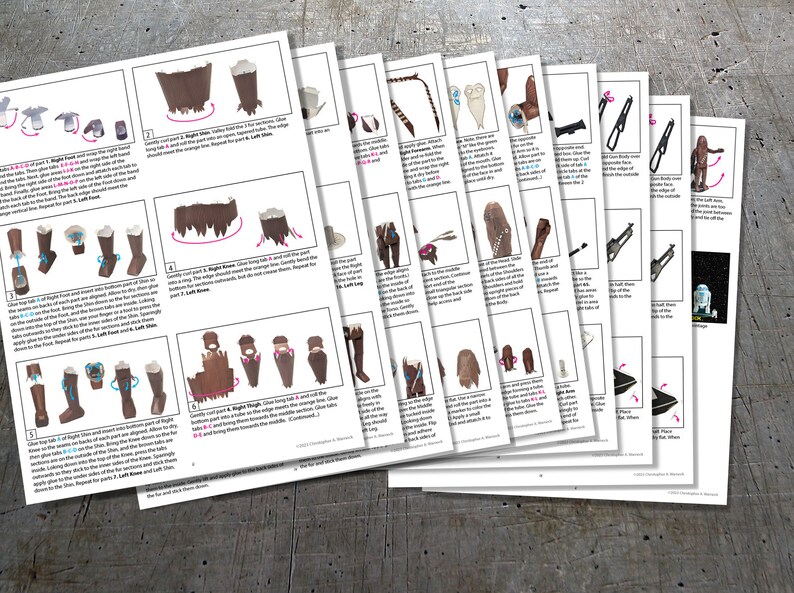 STAR WARS Papercraft Pdf File Instant Download. 1977 Retro Kenner-style ...