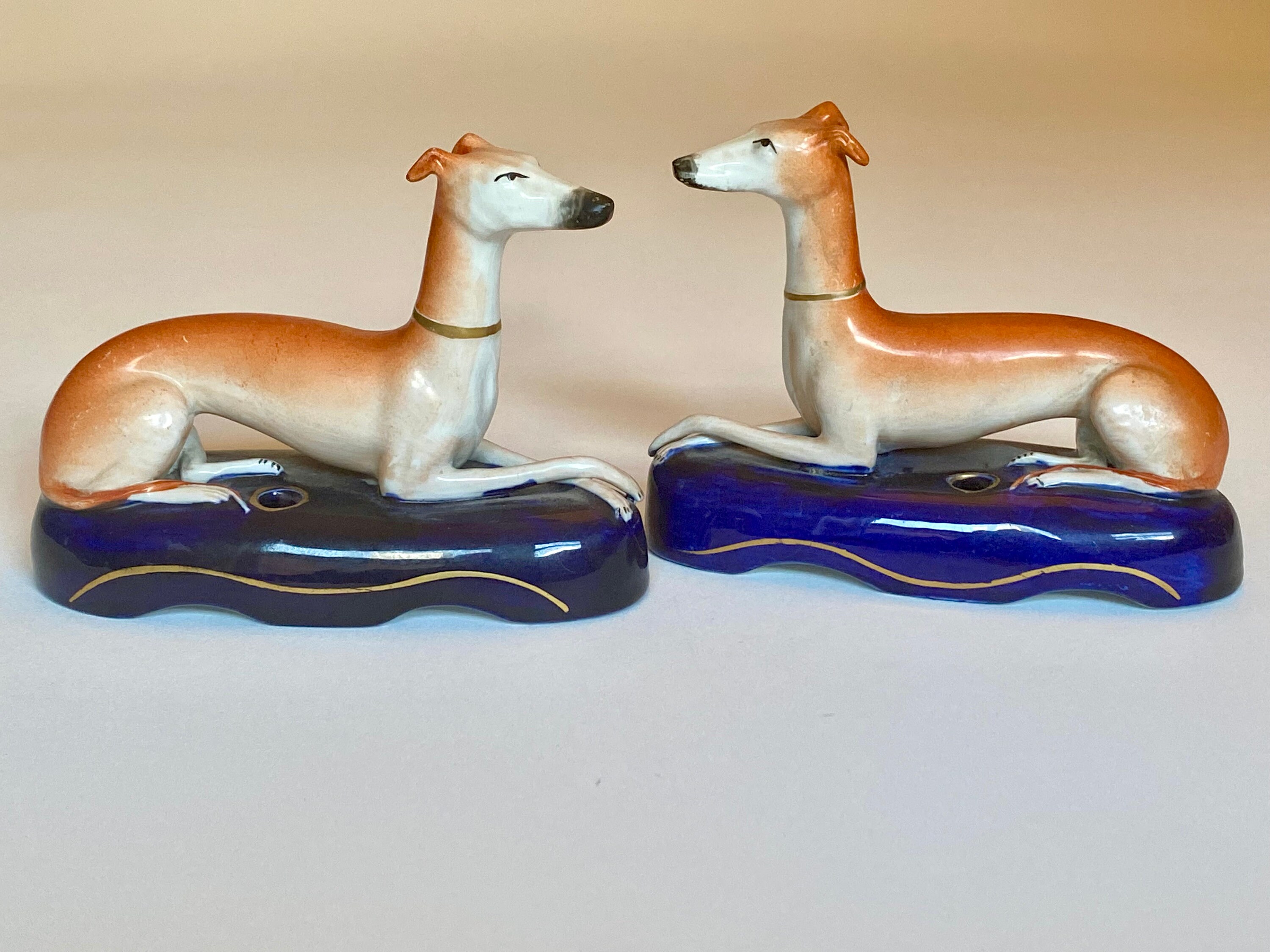 ウィペット　置物　Christina Cummings  イギリス製 China Whippets - Etsy
