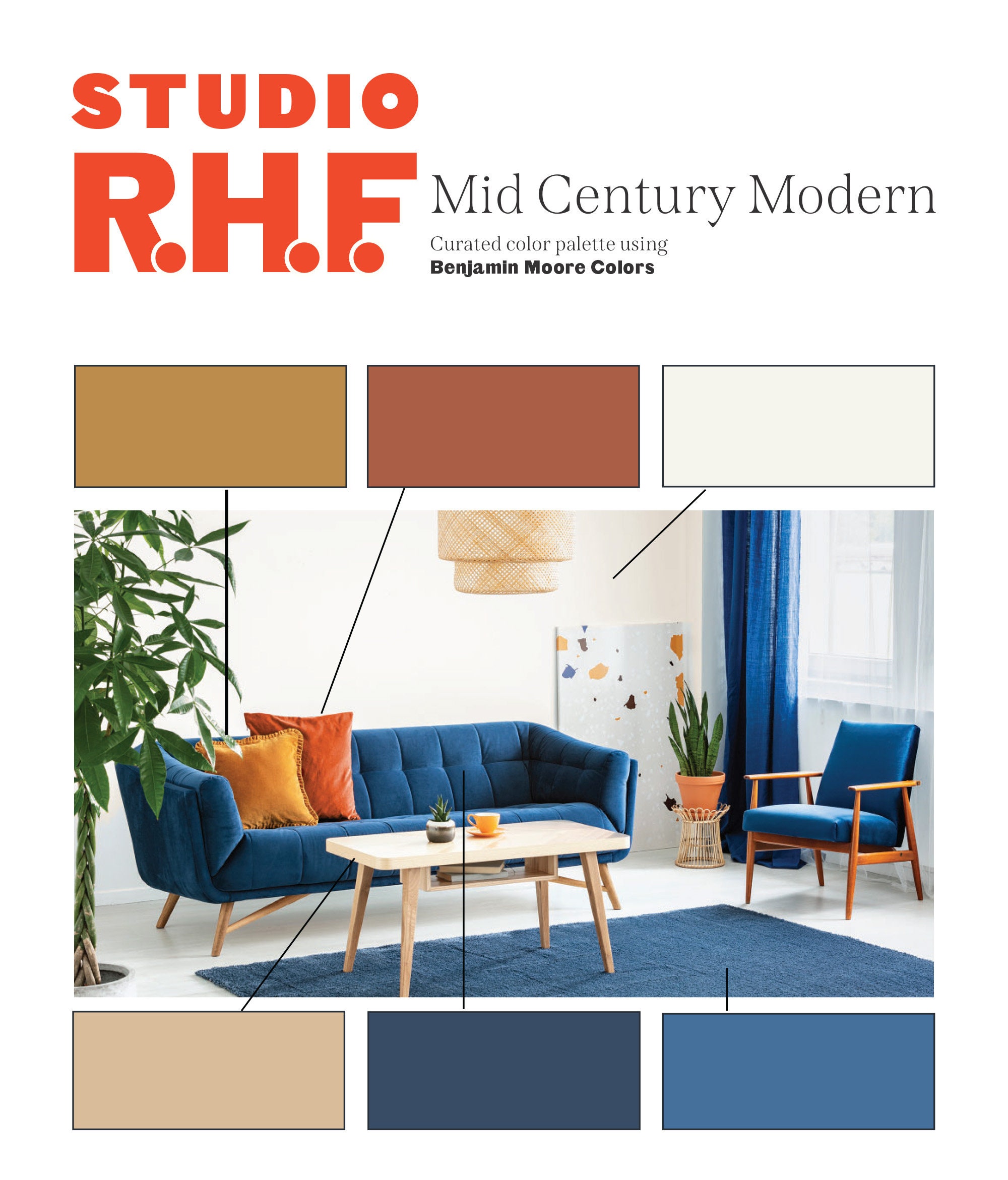 Mid Century Paint, Benjamin Moore Interior Design Paint Colors, Modern ...