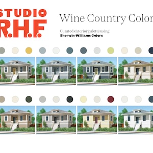 Wine Country Farmhouse Paint Colors, Exterior House Paint Colors, Modern Farmhouse Exterior Paint Color, Exterior Schemes