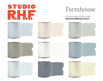 Farmhouse Palette, Sherwin Williams, Color Swatches, Fixer Upper Colors, Paint Palette, Interior Paint