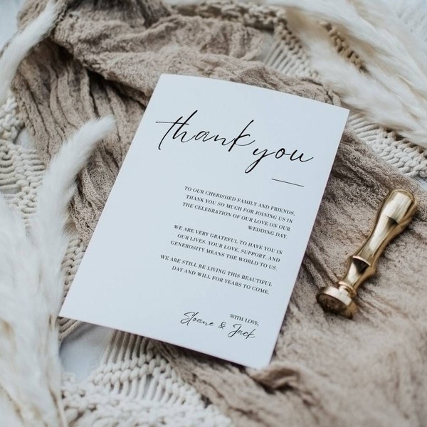 Guest Thank You Etsy