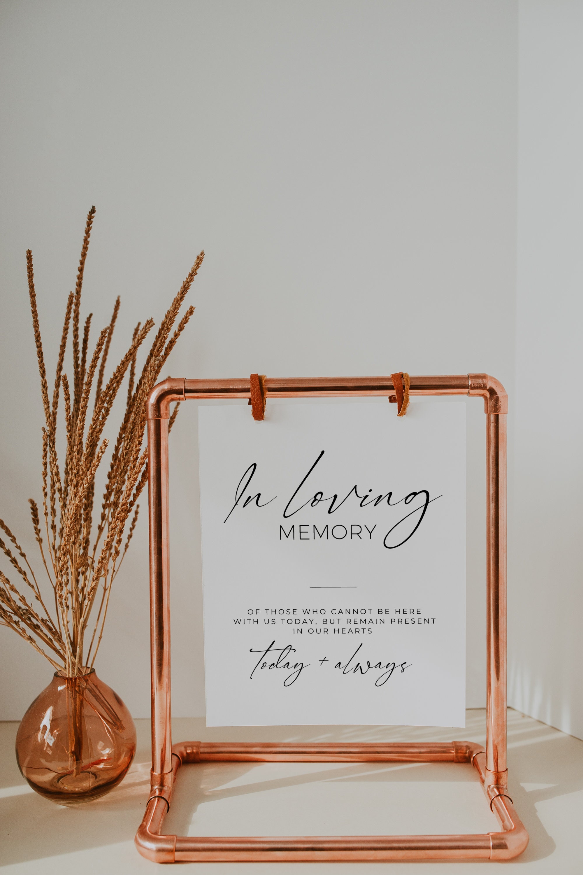 Calligraphy in Loving Memory Sign, Minimal Memorial Sign Template ...