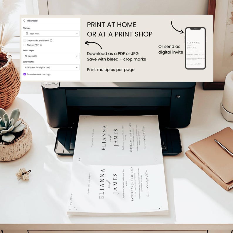 Paquete de invitaciones de boda minimalistas con código QR, plantillas de invitación minimalistas, paquete de invitaciones modernas, confirmación de asistencia en línea elegante, tarjeta de detalles AT10 imagen 8