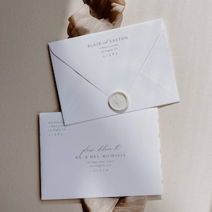 Guest Addressing Envelopes, A7 Envelope Addressing Template, Printable Envelope Address and Return, Wedding Envelope Cards 7.25 x 5.25 AT10