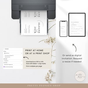 Minimal Save Our Date Invitation Digital Download, Modern Save The Date Invite Card Template, Wedding Announcement Invitation Canva -AT14 image 8