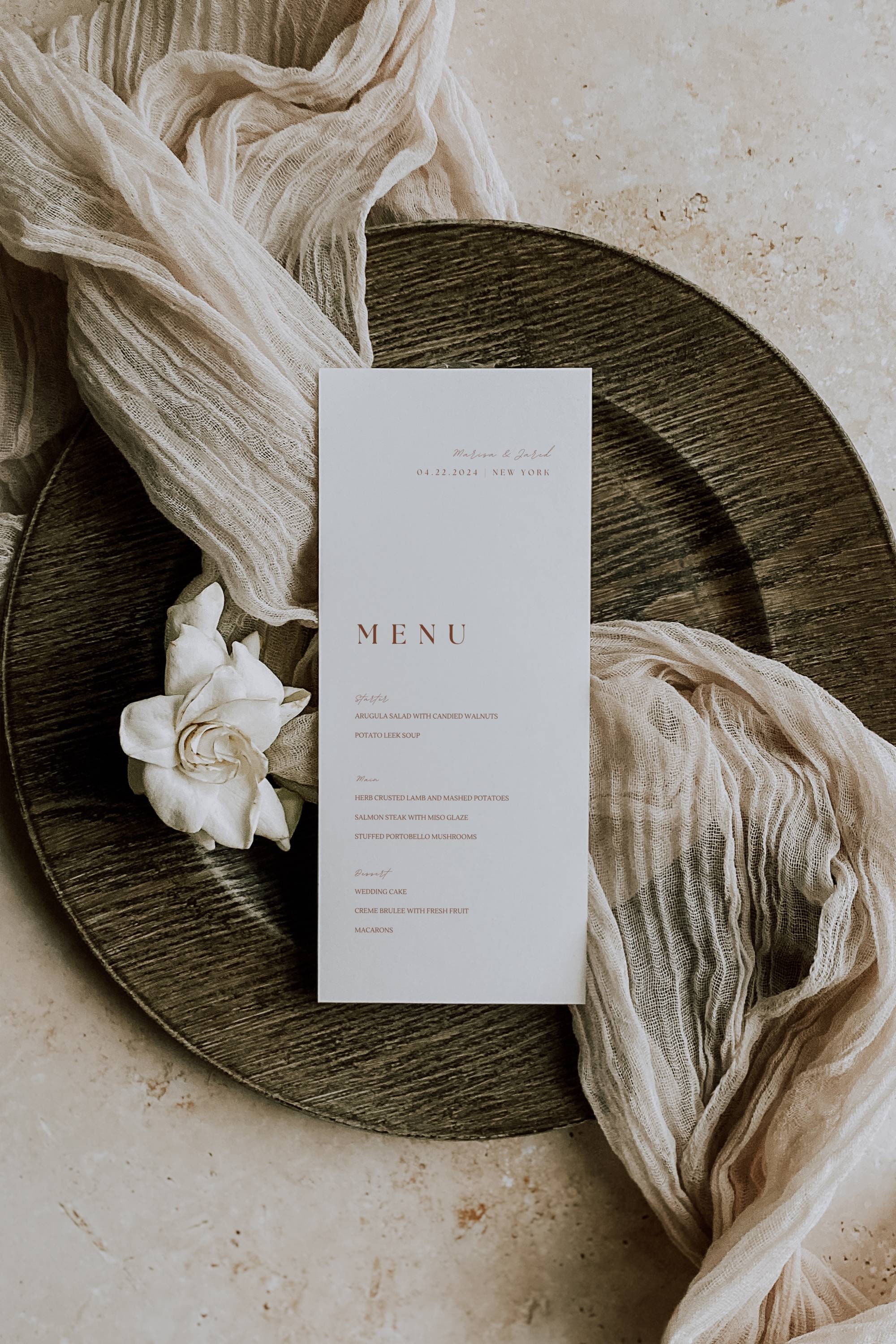 Boho Wedding Menu Template INSTANT DOWNLOAD | Printable Bohemian ...