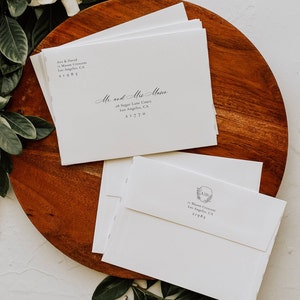 Umschlag Adressvorlage 5x7, maßgeschneiderte Hochzeit Gast Adressaufkleber, personalisierte Monogramm Adressvorlage, Adressaufkleber