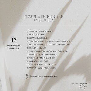 Wedding Bundle Template Collection, Minimal Reception Signs Package ...