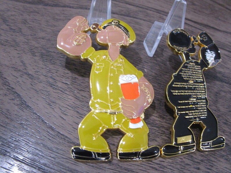 Dark Skinned Popeye the Sailor Man Anchors Aweigh Navy Chief Etsy