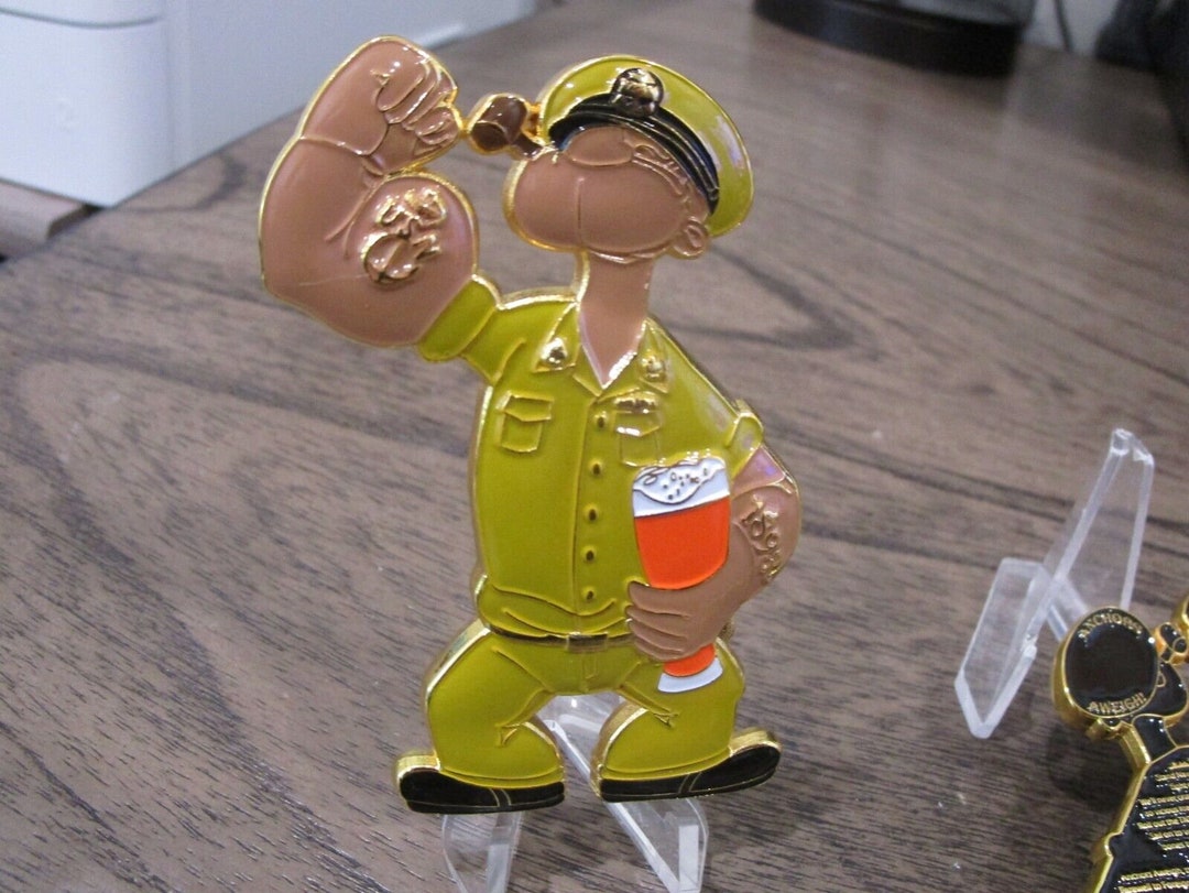 Dark Skinned Popeye the Sailor Man Anchors Aweigh Navy Chief Etsy