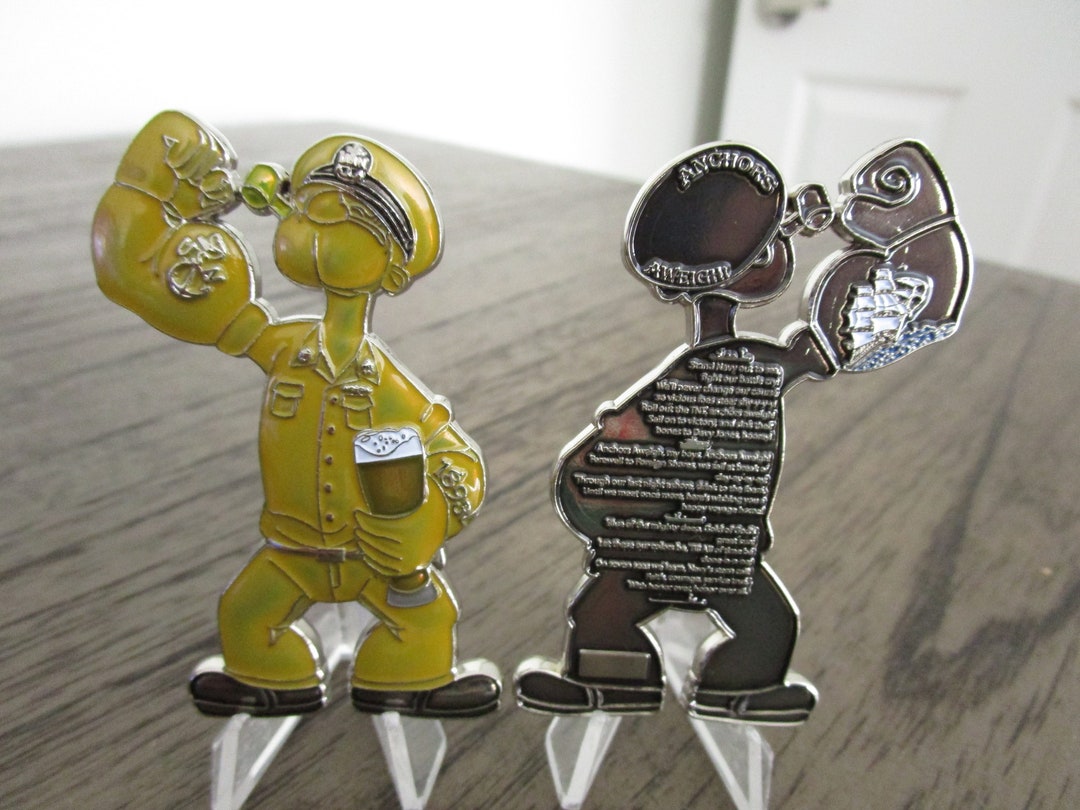 Popeye the Sailor Man Anchors Aweigh Navy Chief USN CPO Etsy