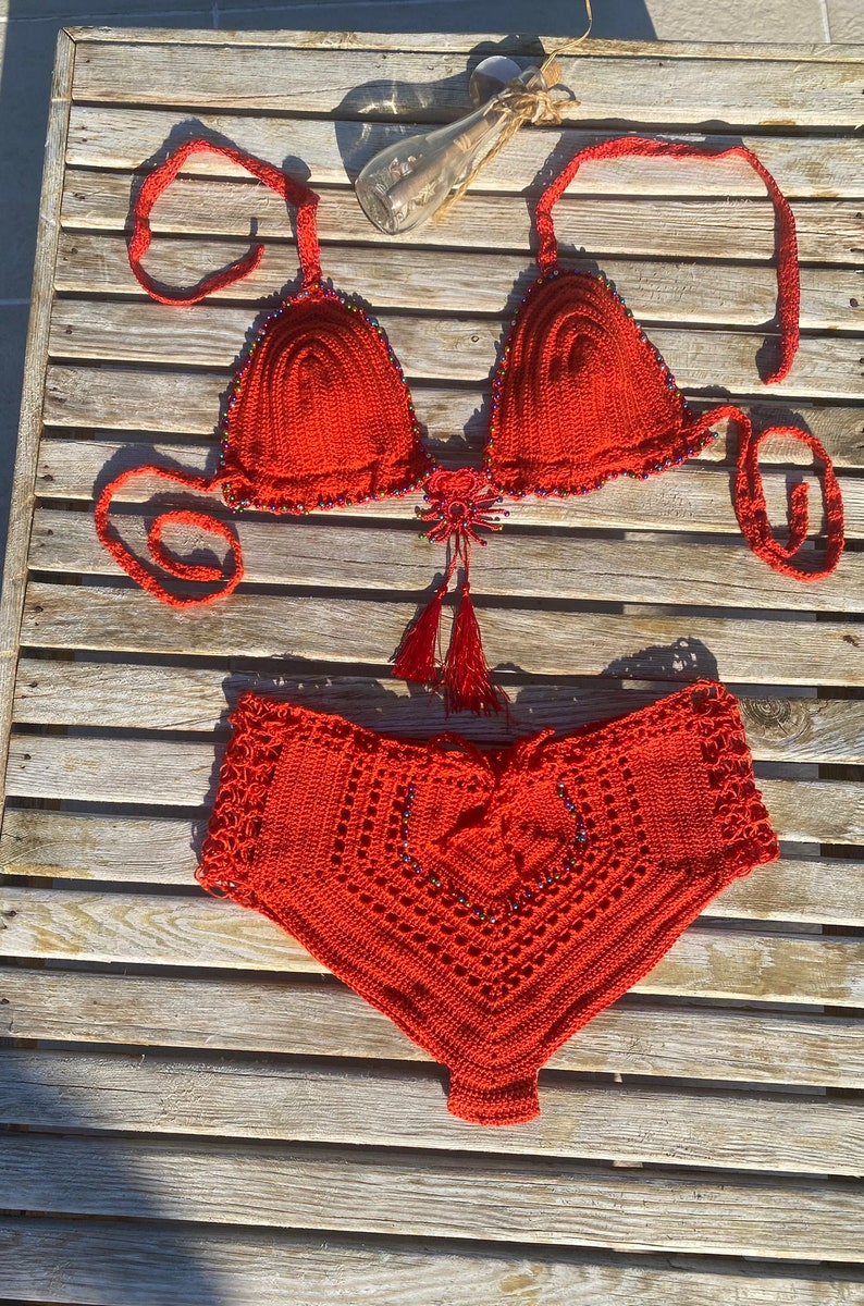 Crochet Bikini Sexy Bikini Kiini Sexy Bikini Top and Bottom Etsy