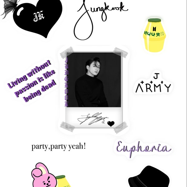 Jungkook Stickers Etsy