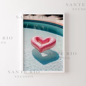 pool float wall art girly