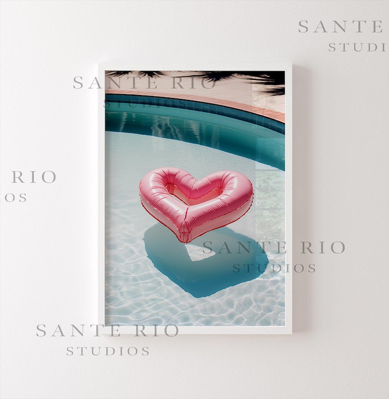 pool float wall art girly