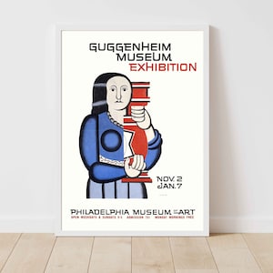 Exposición del Museo Guggenheim Museo de Filadelfia Arte Vintage Publicidad Cartel Impresión - Enmarcado / Sin Marco
