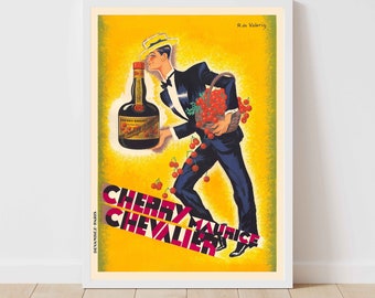 Vintage Beverage Kitchen Art Wine Champagne Food and Drink World Travel Poster - Framed/Unframed