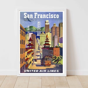 San Francisco USA America United States Vintage Travel Poster - Framed/Unframed