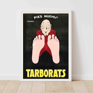 Tarborats New Feet Foot Cream Vintage Mauzan Advertising Poster Print - Framed/Unframed