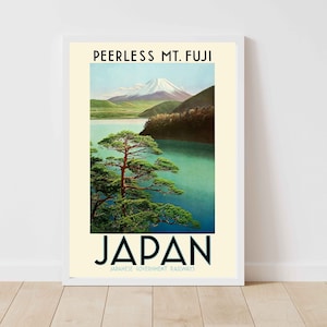 Japan Asia Mount Fuji Vintage Travel Poster - Framed/Unframed