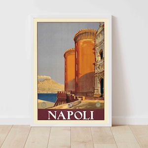 Napoli Naples Campania Italy Vintage Travel Poster Print  - Framed/Unframed