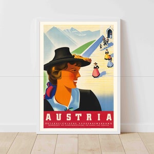 Austria Vintage Travel Poster Print - Framed/Unframed