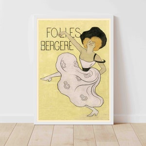Folies Bergère Cabaret Music Hall Parisian Theatre Paris France Vintage Advertising Poster Print - Framed/Unframed