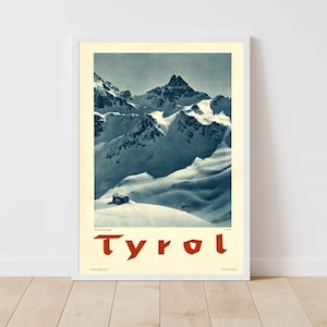 Tyrolen Österrike Vintage Reseposter - Inramad Tavla - Canvastavla