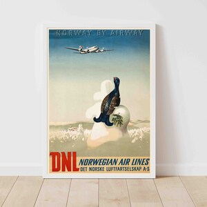 Norway Oslo Winter Sport Skiing Vintage Travel Poster - Framed/Unframed