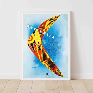 Australia Surf Sea Summer Holidays Vintage Travel Poster Print  - Framed/Unframed