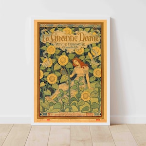 La Grande Dame Art Nouveau Eugene Grasset Vintage Travel Poster - Framed/Unframed
