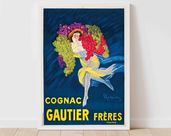 Cognac Beverage Wine Vintage Travel Poster - Framed/Unframed