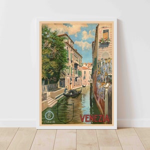 Venice Italy Vintage Travel Poster Print  - Framed/Unframed