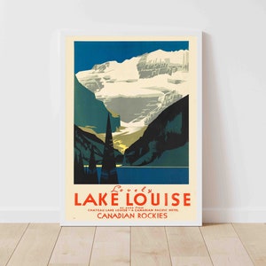Lake Louise Canada Vintage Travel Poster - Framed/Unframed