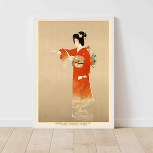 Tokio Japan vintage Affiche de voyage - Encadré/Sans cadre