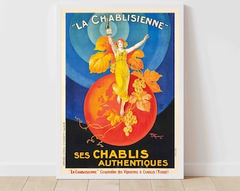 Chablis Drink Beverage Vintage Travel Poster - Framed/Unframed