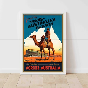Australia Vintage Travel Poster - Framed/Unframed