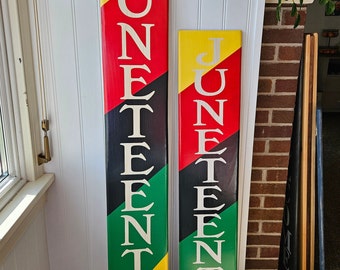 Juneteenth Porch Sign: Double Sided Freedom Day Decor