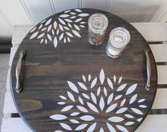 Wooden Lazy Susan Turntable: Pine Centerpiece Decor